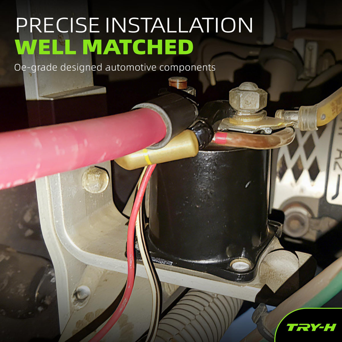 Try-H solenoid packaged for easy handling and secure EZGO replacement.