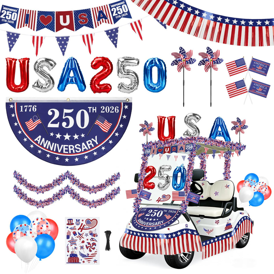 Tryly 250th anniversary banner enhances parade visibility and patriotic appeal