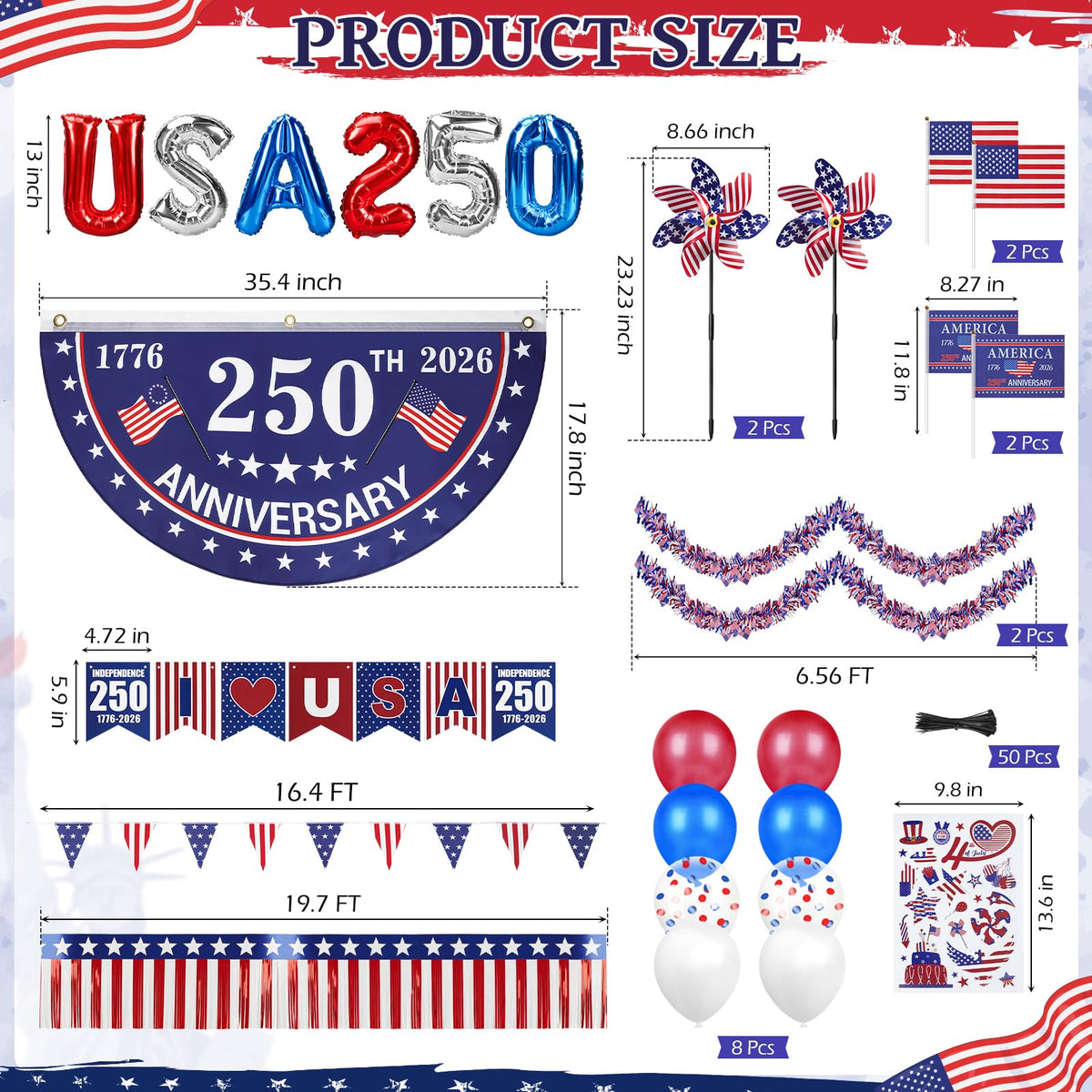 Tryly 250th anniversary fan flags add bold color to celebrations