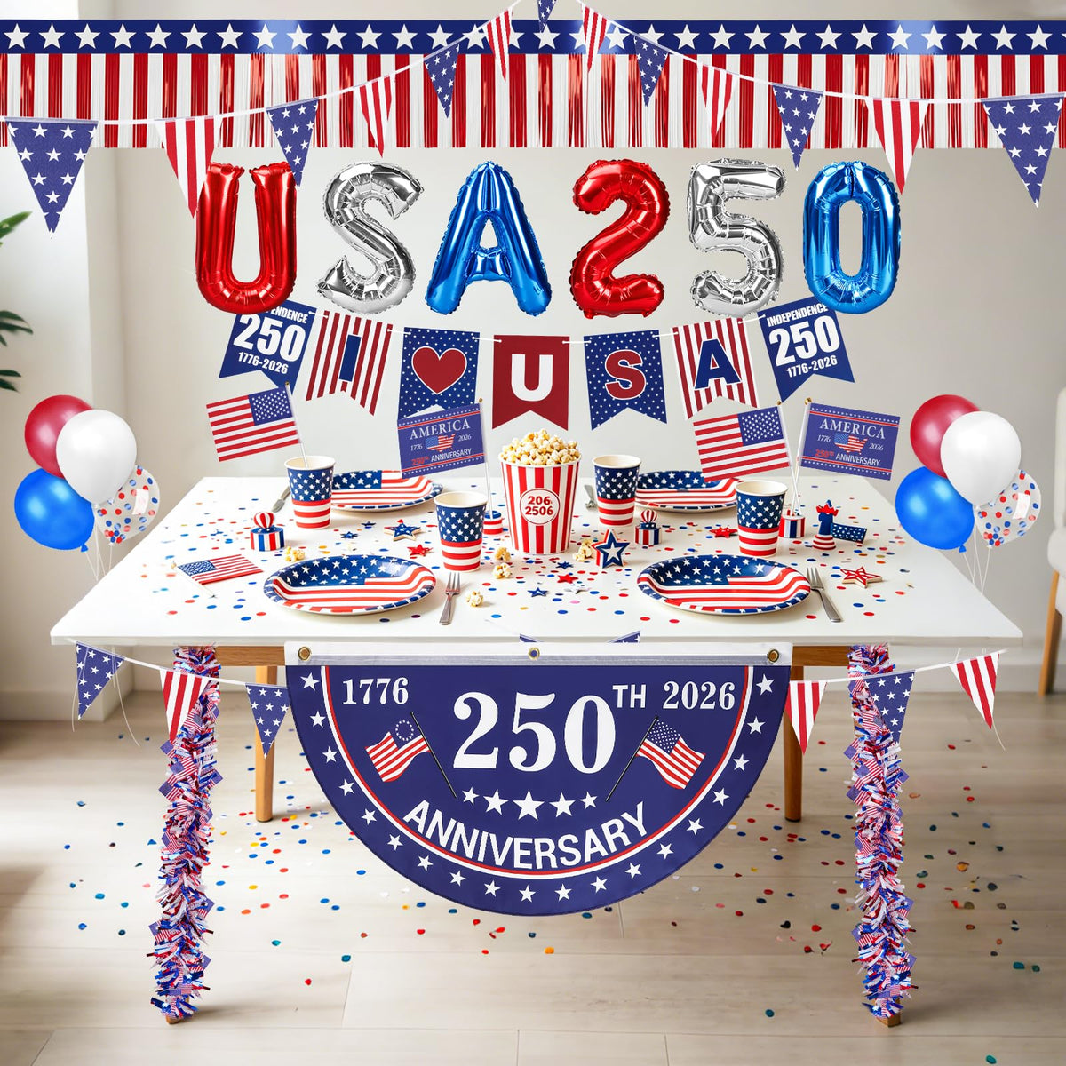 Tryly small 250th hand flags highlight milestone during parades
