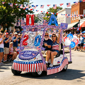 Tryly small USA hand flags provide crisp patriotic accents