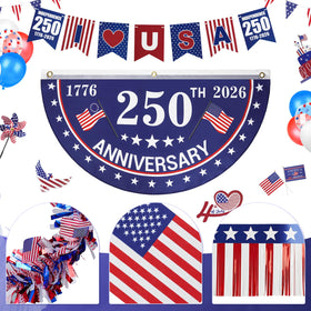 Tryly USA250 foil balloon brightens the display for Independence Day