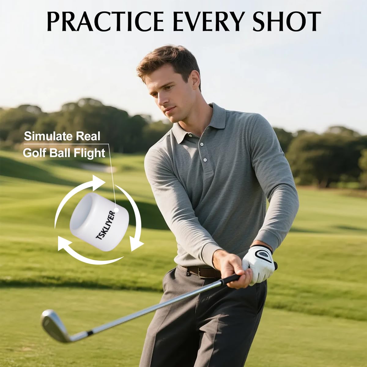 TSKLIYER limited-flight 40-yard practice ball demonstrates controlled trajectory.