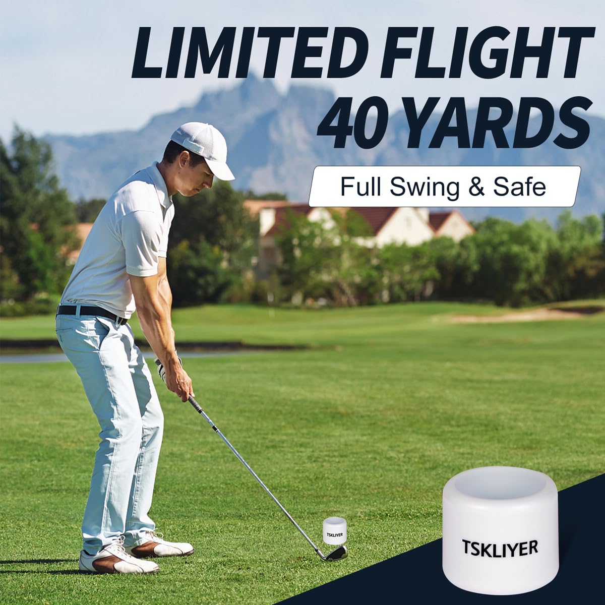 TSKLIYER polymer construction durable golf balls withstand repeated full-swing impacts.
