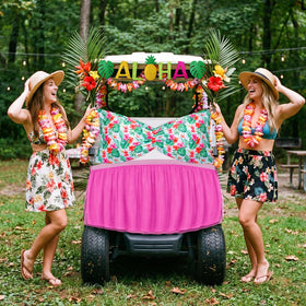 Tudomro golf cart parade kit box showing complete tropical decor set