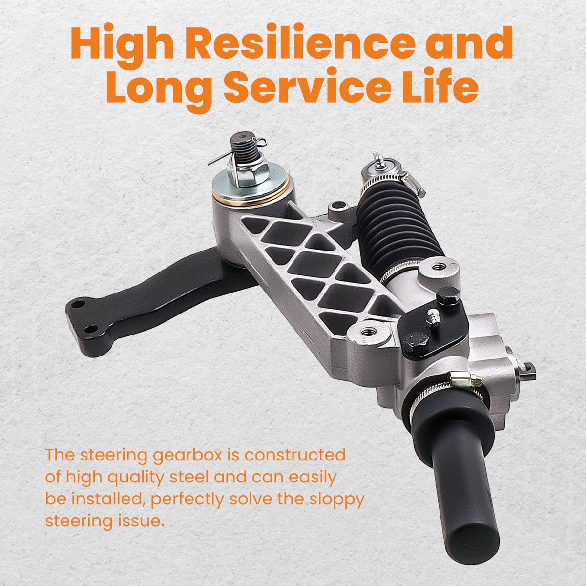 Tuningsworld steel construction of steering gear box, high resilience for long service life