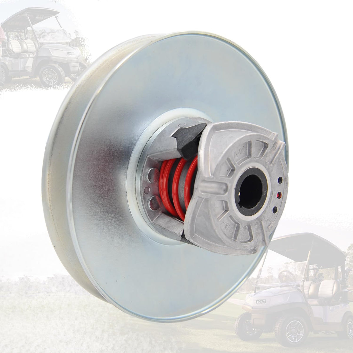 TUNTROL Salsbury Driven Clutch front view shows compact design for dependable Club Car performance