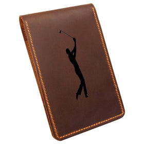 Turbosnail leather golf scorecard holder cover keeps scorecards organized on the course.