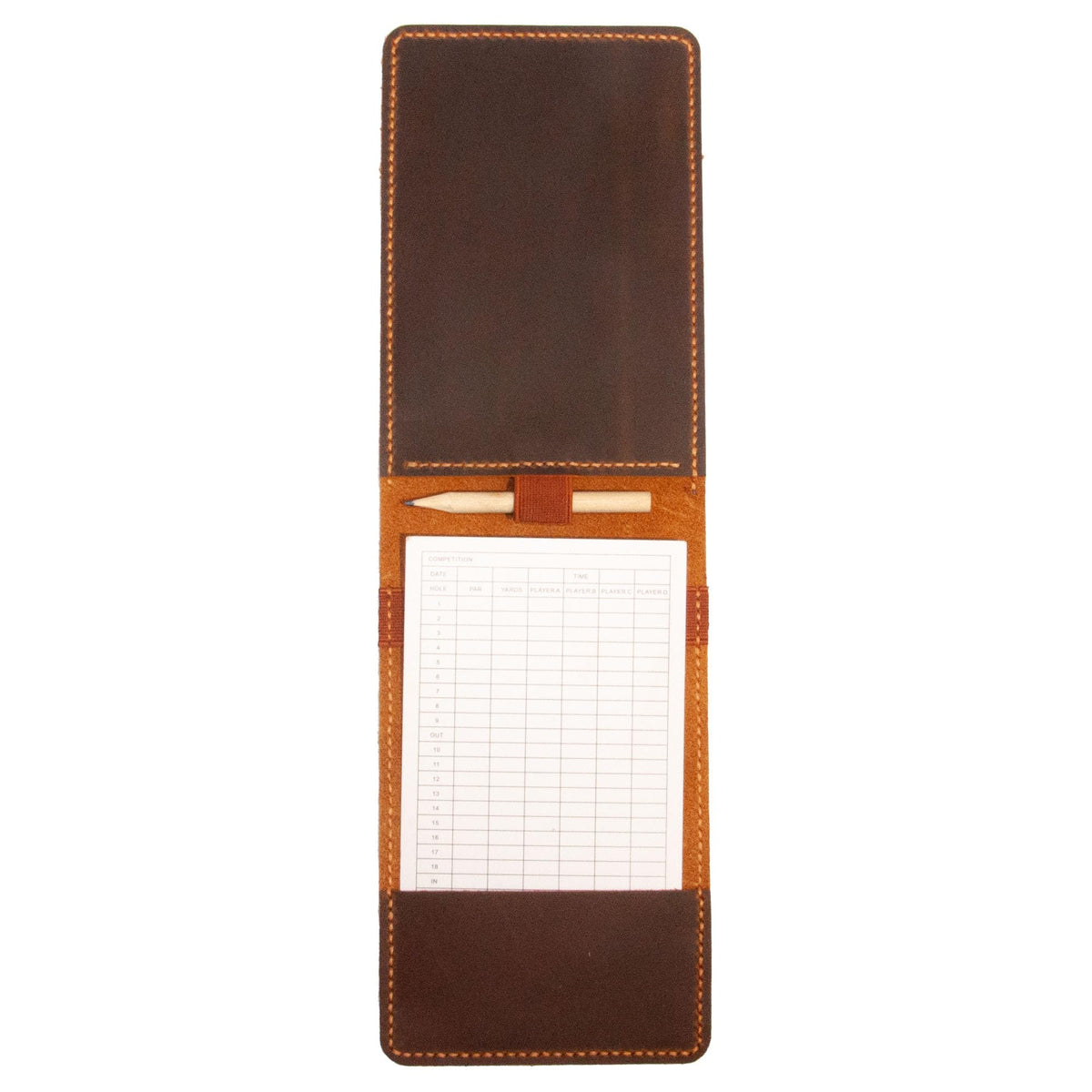 Interior view showing scorecard and yardage book slots inside Turbosnail holder.
