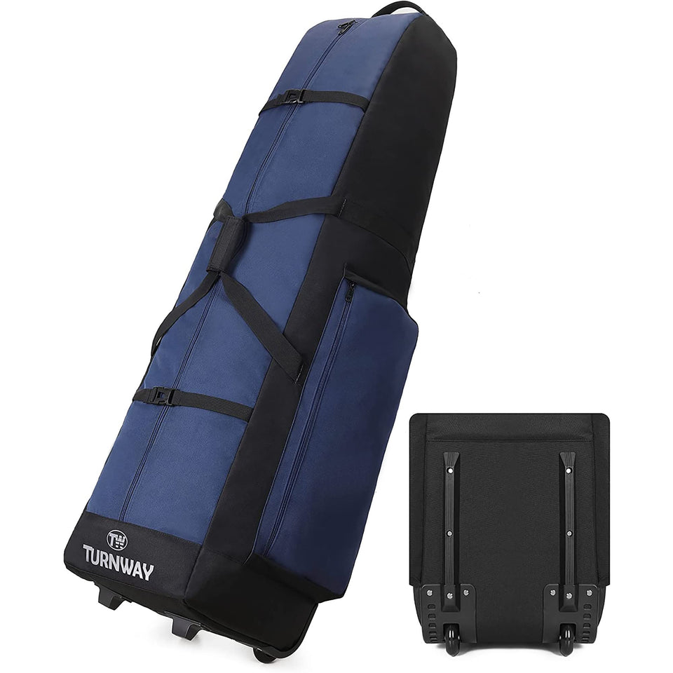 TurnWay foldable golf travel bag front view with ample space for a full club set.