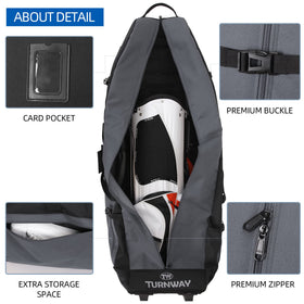TurnWay gray foldable design fits into car trunks or luggage compartments.