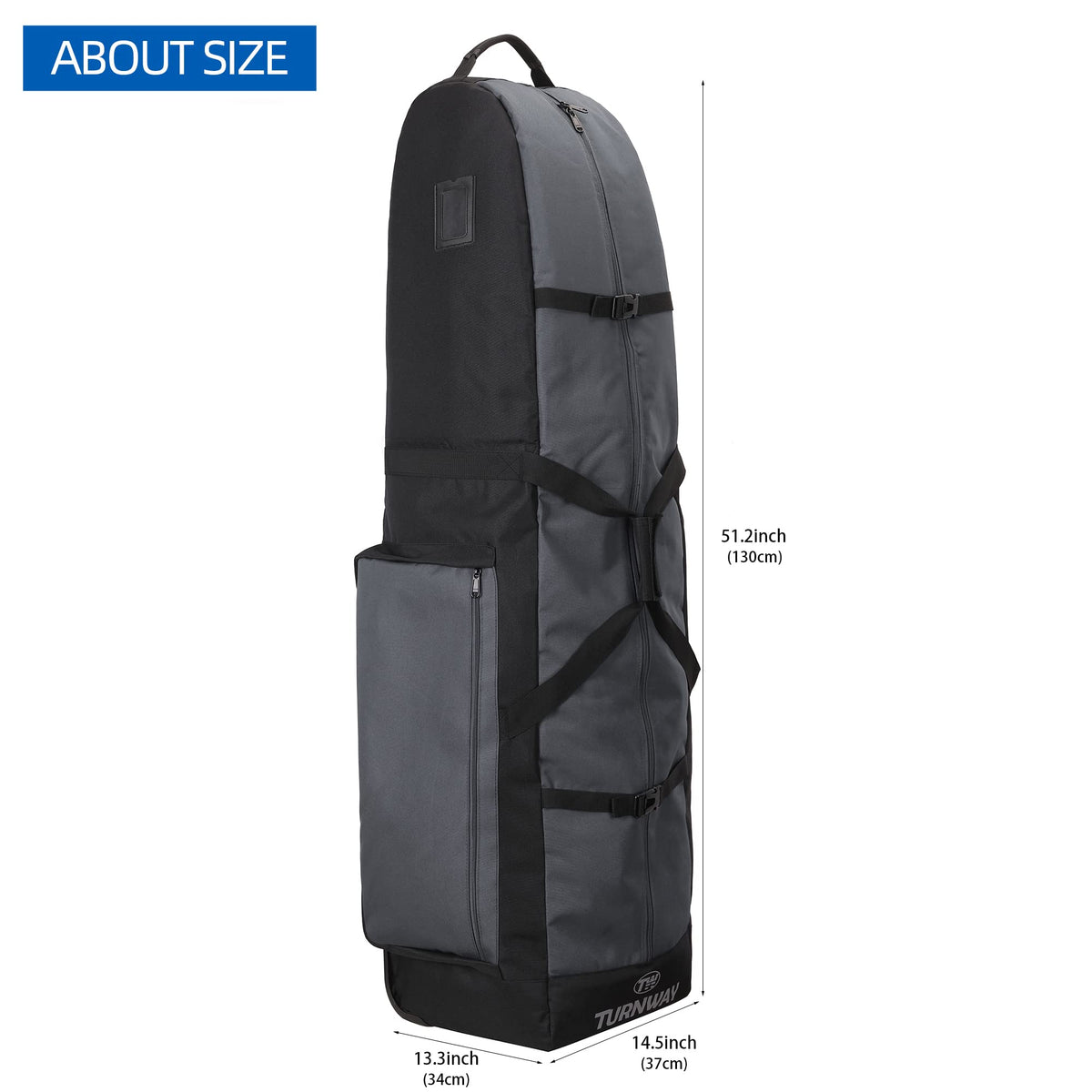 TurnWay interior tie-down keeps clubs secure during transit.