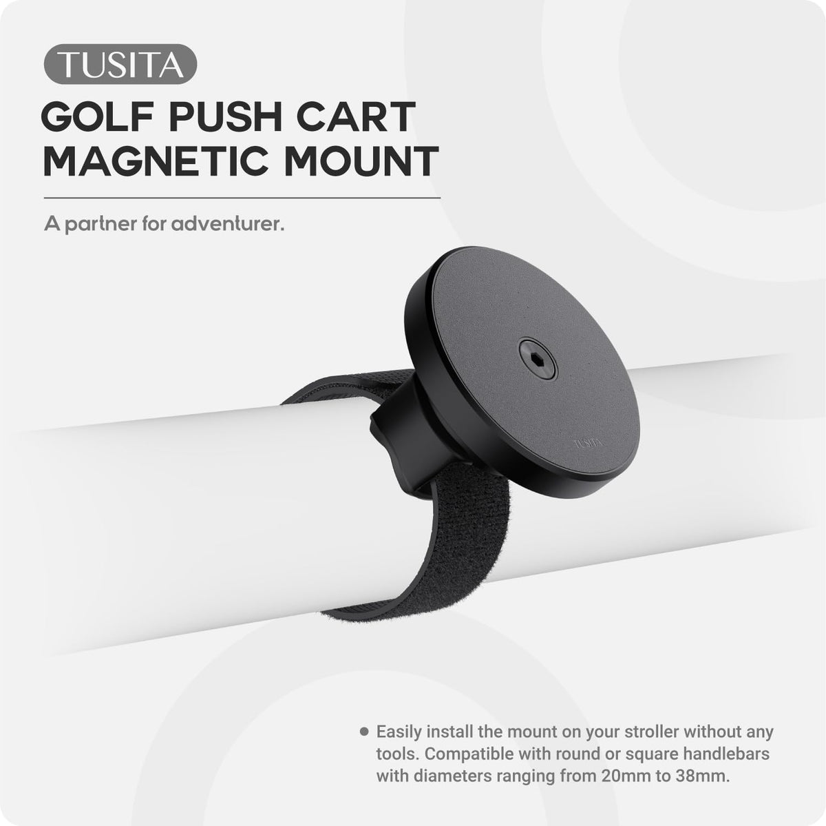 TUSITA magnetic rangefinder attachment securely holds devices for quick distance checks.