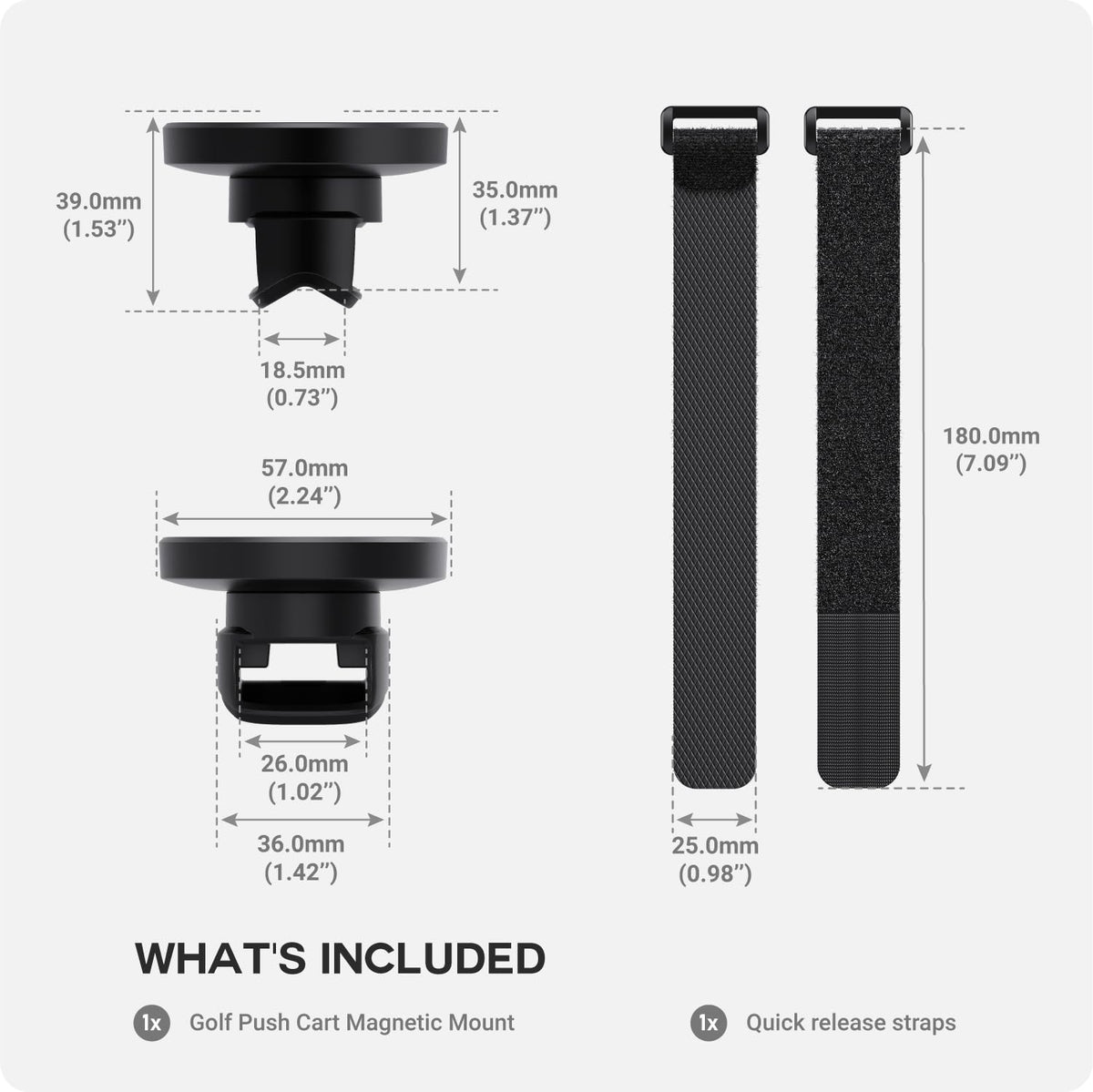 TUSITA magsafe phone mount enables quick access to calls and apps on the course.