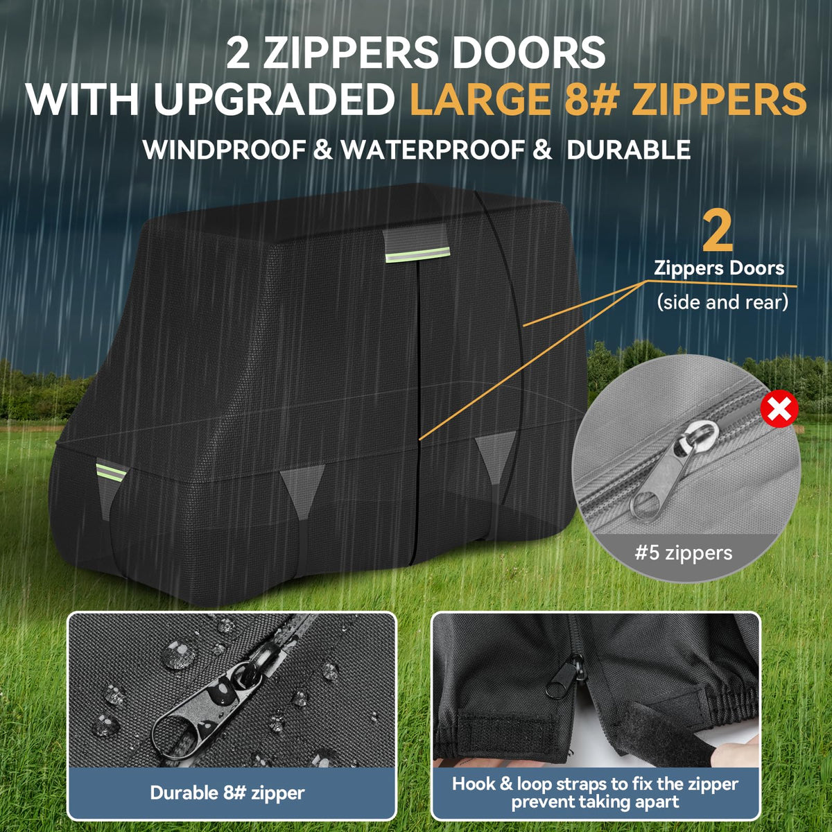 Tuszom universal-fit cover compatible with Yamaha Honda EZGO clubs
