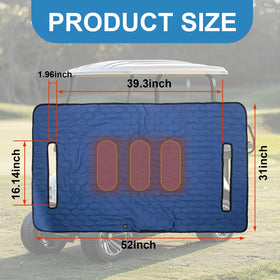 Three heat levels (red/blue/white) for customizable warmth on the course.