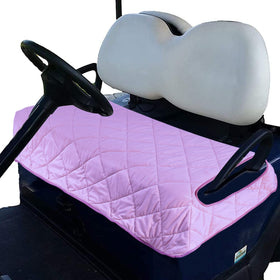 TUYU golf cart seat cover front view protects seats with plush fabric and anti-slip base.