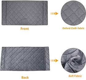 TUYUU EZGO rear-seat cover with quick fix clip shown on armrest.