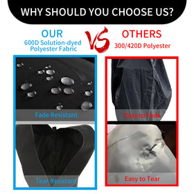 TUYUU Golf Bag Cover easy attachment with magic straps for secure wind resistance.