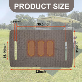 TUYU golf cart seat cover with top pocket stores cables for tidy setup.