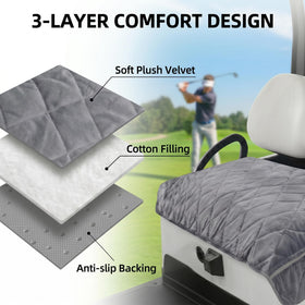 TUYUU anti-slip silicone dot back keeps the towel in place during bumpy trips