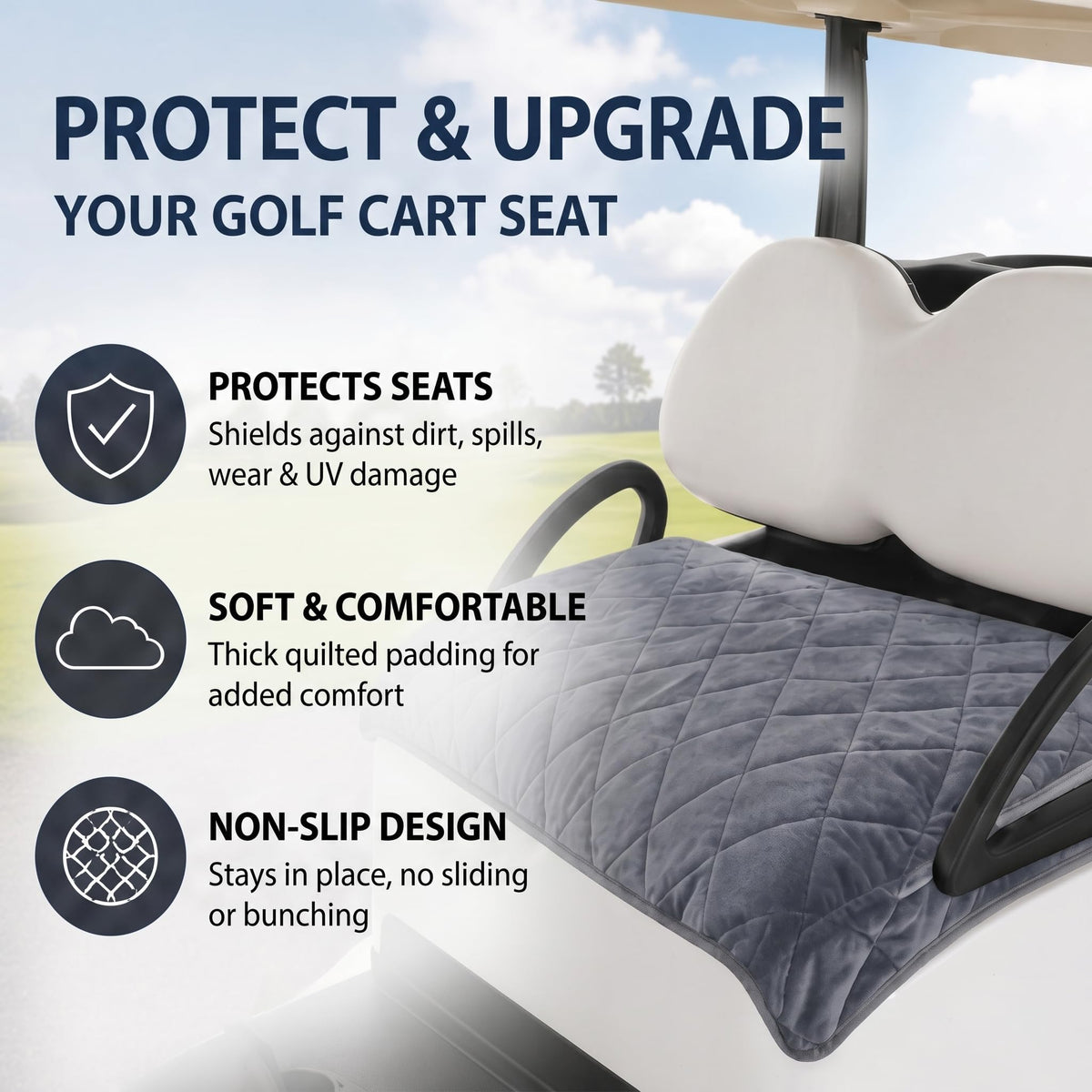 TUYUU armrest hole design secures the towel for wrinkle-free seating
