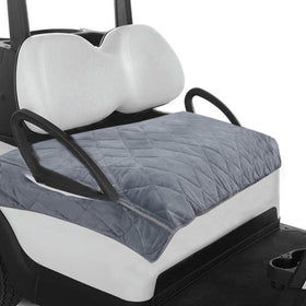 TUYUU golf cart seat cover towel in soft plush grey enhances cozy comfort on rides