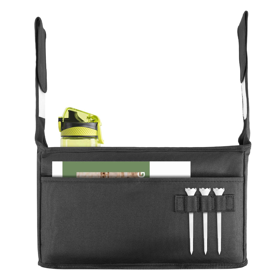 TUYUU Golf Push Cart Organizer front pocket keeps scorecard handy during play