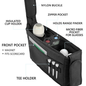 TUYUU Middle pocket keeps golfing essentials organized and within reach