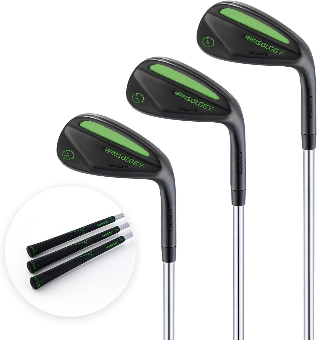 Twinsology golf sand wedges set with 50/54/58 lofts for versatile short-game control.