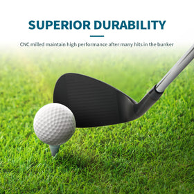 Twinsology golf wedges enable three-club versatility around the green.