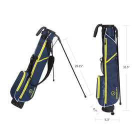 T WINSOLOGY small golf bag side pocket layout for organized storage on the course.