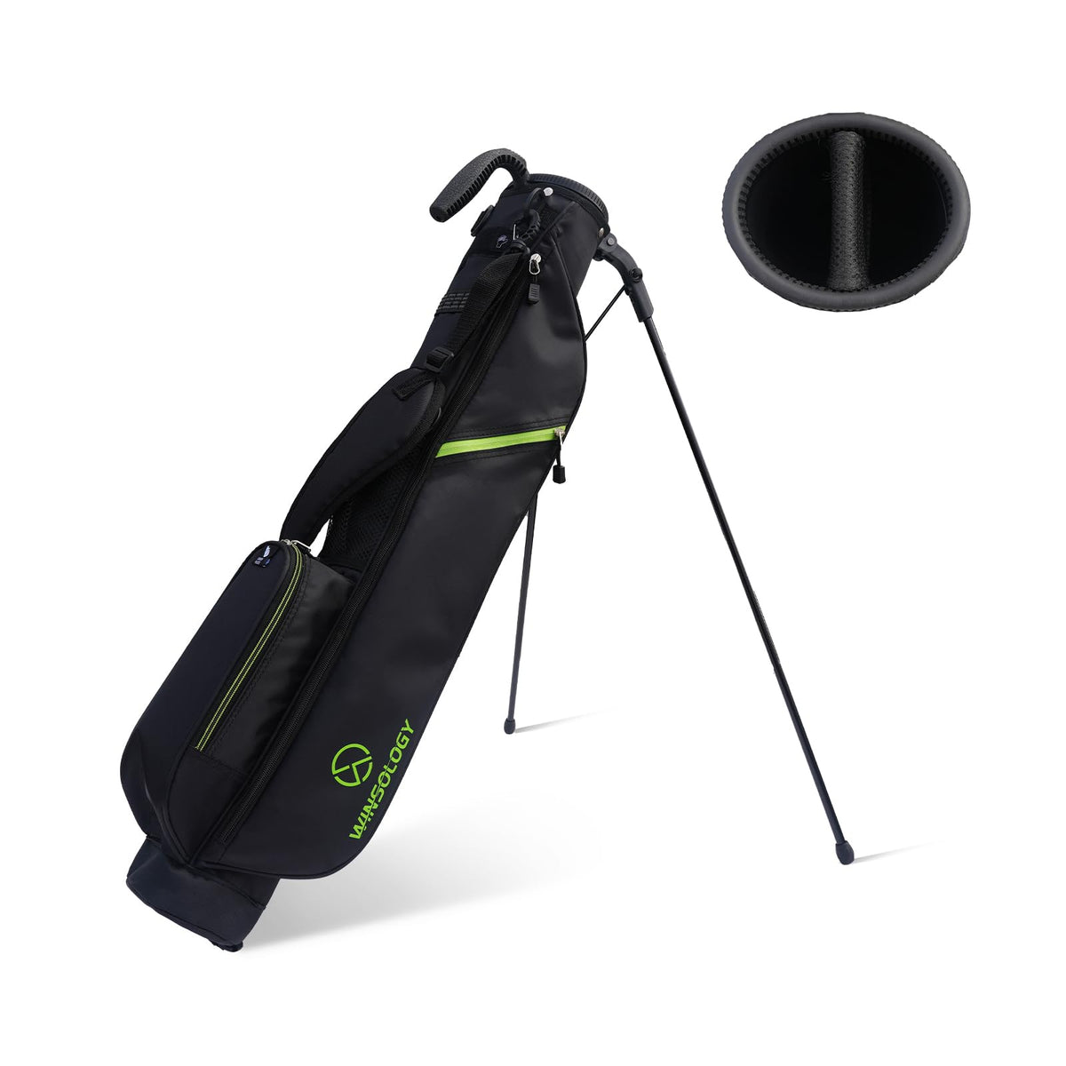 T WINSOLOGY small golf bag with stand for easy carry on the course.