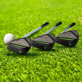 Twinsology three-club versatility around the green for varied shots.