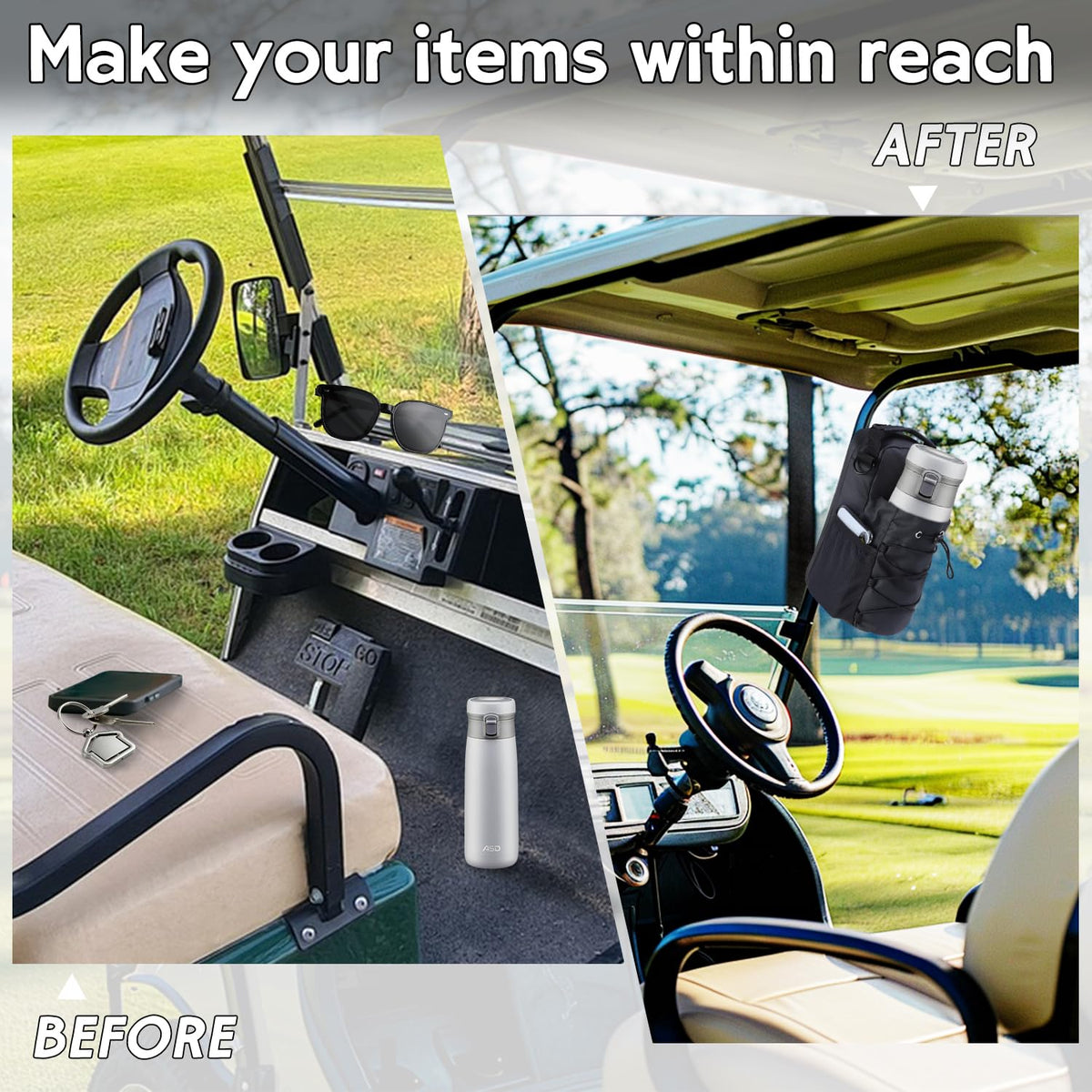 TXIYEAN spacious compartment for water bottle and everyday items