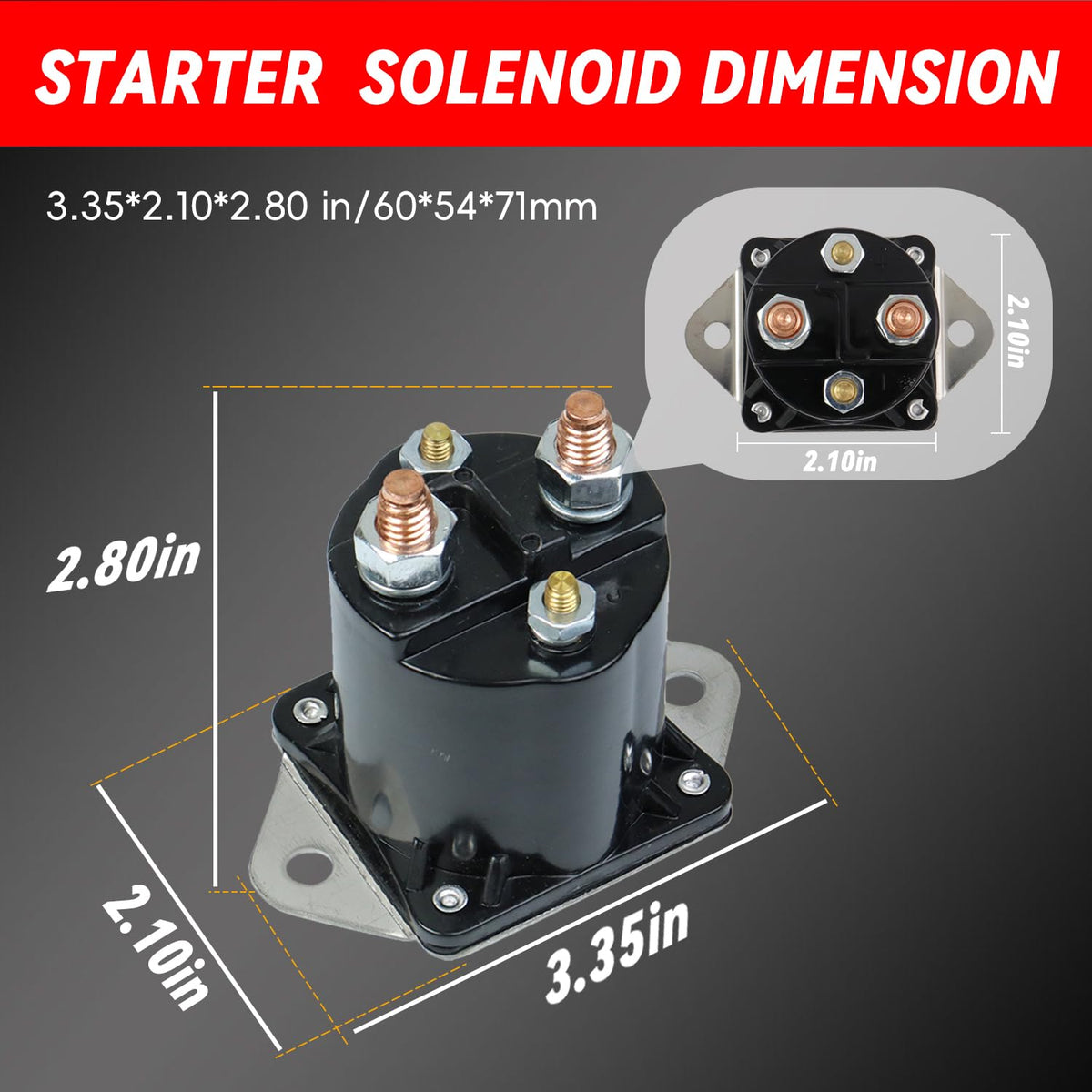 TXRXIZ solenoid assembly with nuts and washers enables easy secure installation.