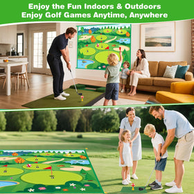 TYRRDE ground stakes secure the mat on lawn or floor.