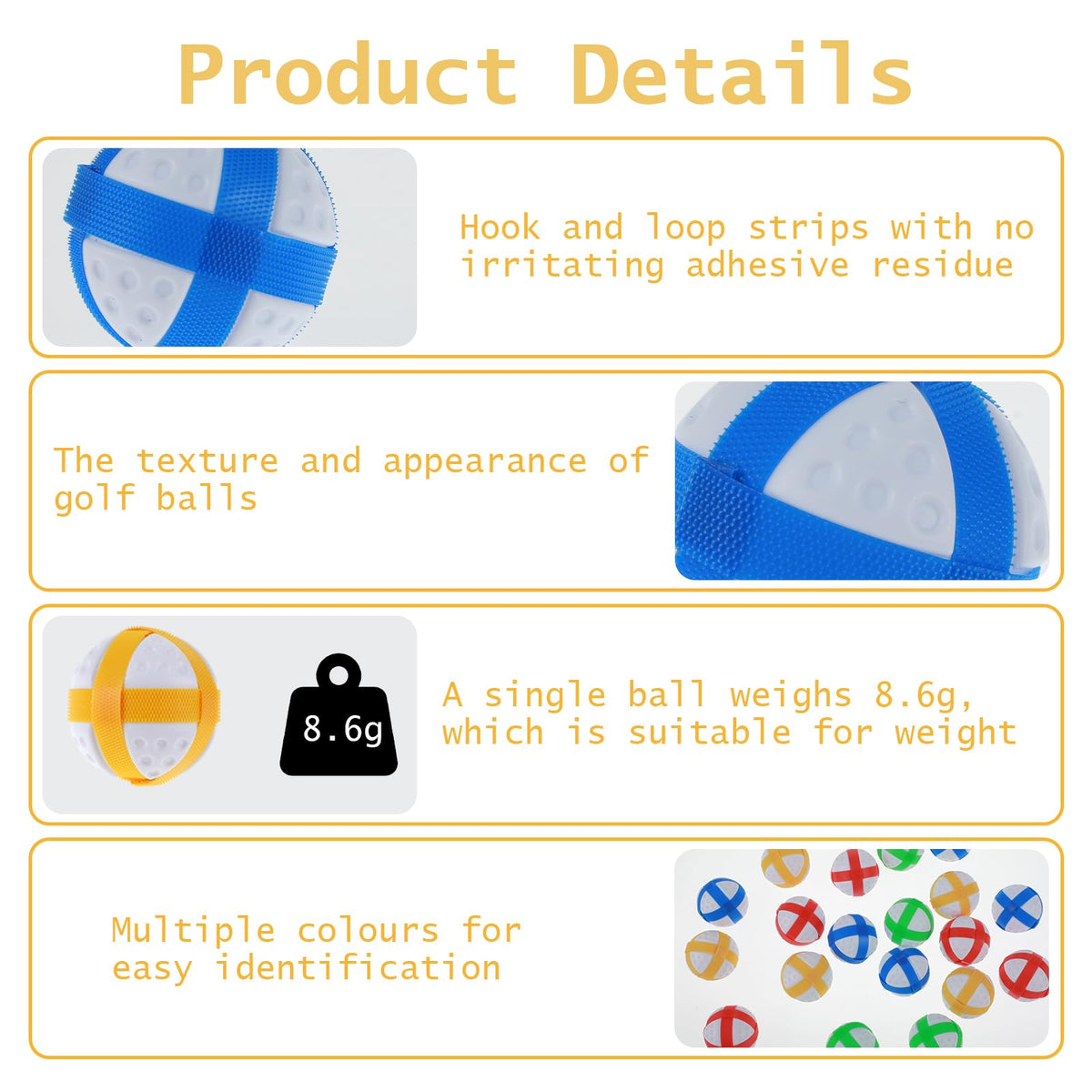 Ubamdom green mini sticky golf ball, lightweight and easy to throw