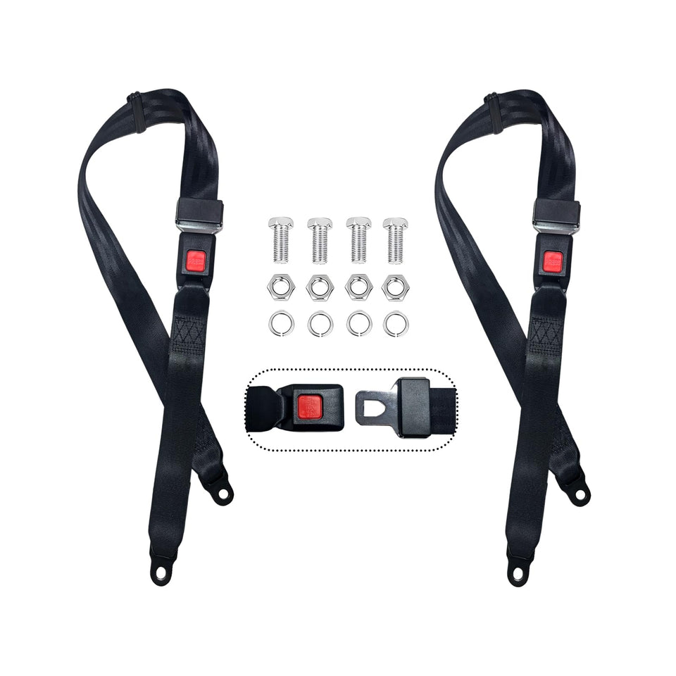 UBasic golf cart seat lap strap front view with adjustable length for secure fit