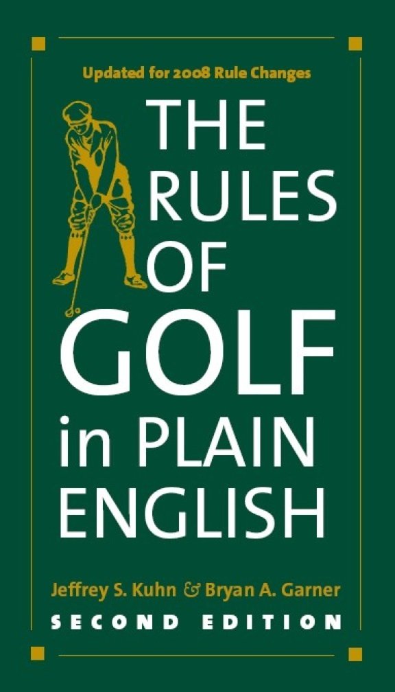 University of Chicago Press cover for The Rules of Golf in Plain English, Second Edition, an on-course reference.