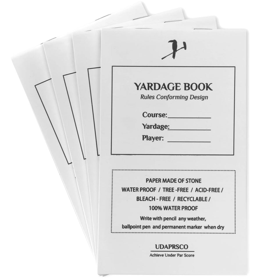 UDPARSCO blank golf yardage book cover, rugged weatherproof exterior for on-course notes.