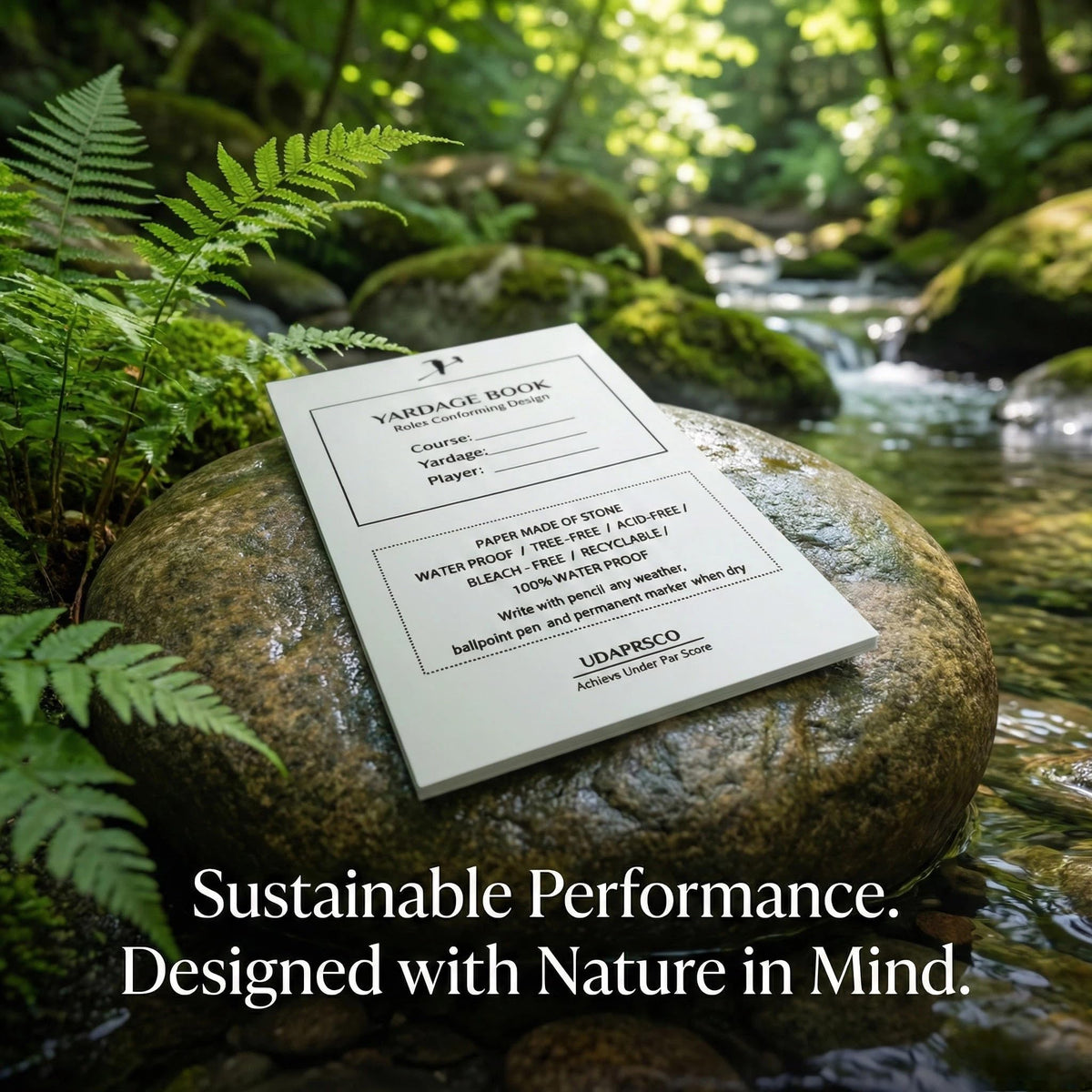 UDPARSCO weatherproof notes, reliable in rain or humidity.