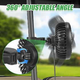 360-degree adjustable head directs airflow exactly where needed.