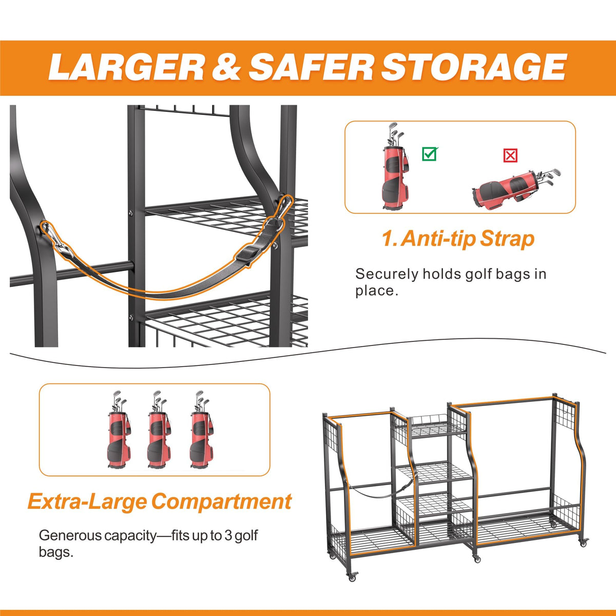 Ultrawall heavy-duty steel construction supports frequent garage use