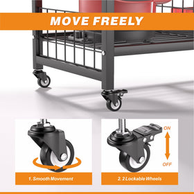 Ultrawall lockable wheels enable smooth indoor and outdoor mobility