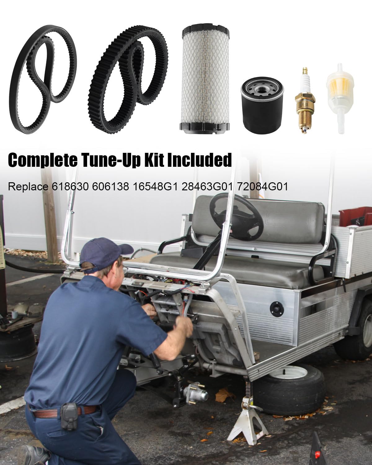 ULZOZN complete tune up kit for Ezgo golf carts ready for maintenance