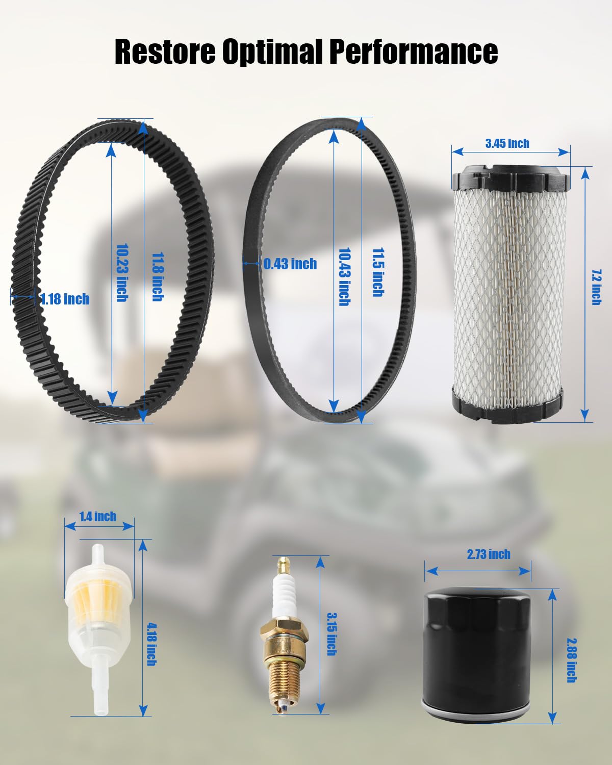 ULZOZN fuel filter component for Ezgo golf carts protects fuel system