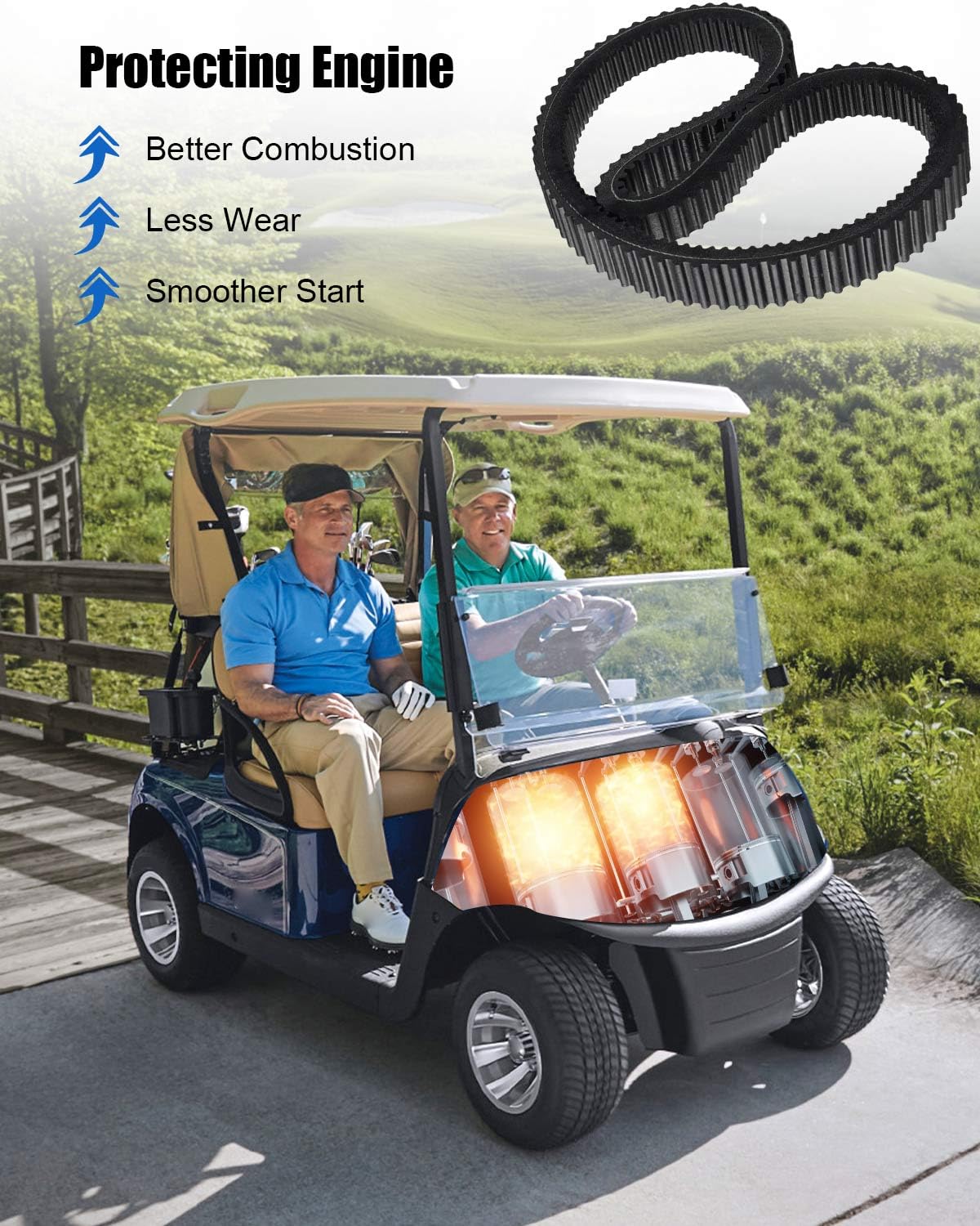 ULZOZN oil filter for Ezgo golf carts extends engine life