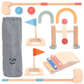 Umu wooden mini golf set — golf club for developing early coordination.