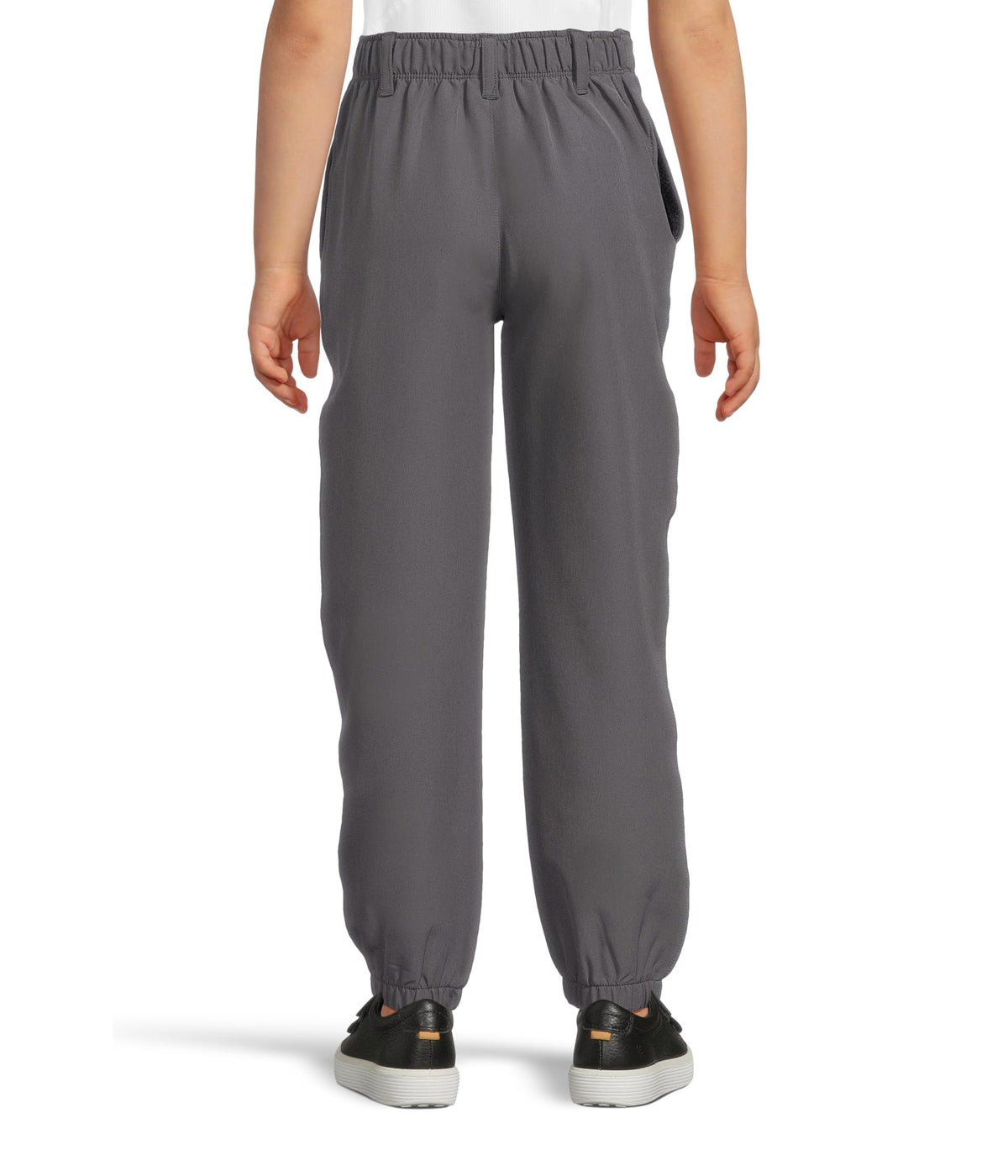 Under Armour Boys Matchplay Joggers in Castlerock, back view showing elastic cuffs